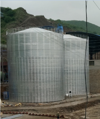 大理粮食钢板仓的安装全过程不用热焊接